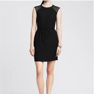 Banana Republic shift dress with mesh sleeves